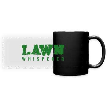 LAWN WHISPERER - Full Colour Panoramic Mug - black - Front