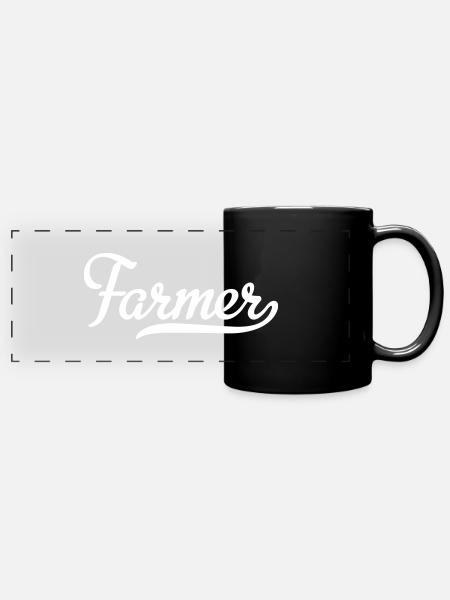 Farmer - Panorama-Tasse farbig - Schwarz