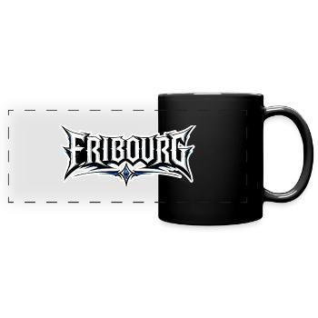 Conception de Fribourg - Mug panoramique uni - noir - Devant