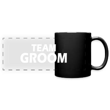 Team groom - Mug panoramique uni - noir - Devant