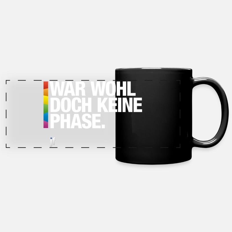 Doch keine Phase - Panorama-Tasse farbig - Schwarz