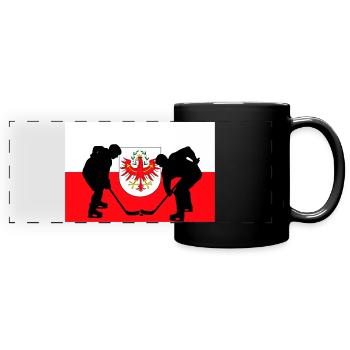 Drapeau du Tyrol du Sud - Mug panoramique uni - noir - Devant