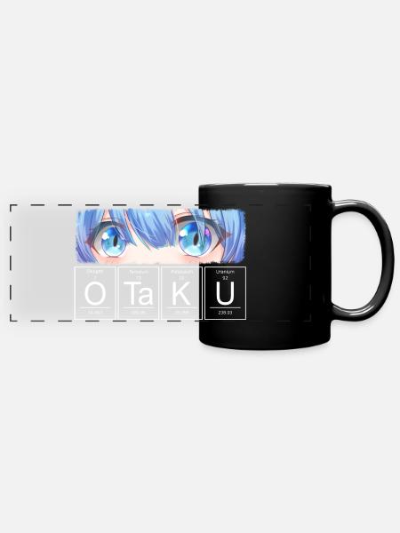Otaku Anime Augen Chemisches Element - Panorama-Tasse farbig - Schwarz