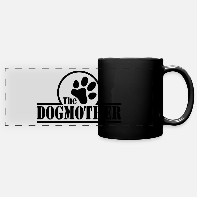 La mère de chien - Mug panoramique uni - noir