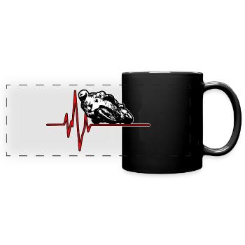 Impulsion de moto 1 - Mug panoramique uni - noir - Devant