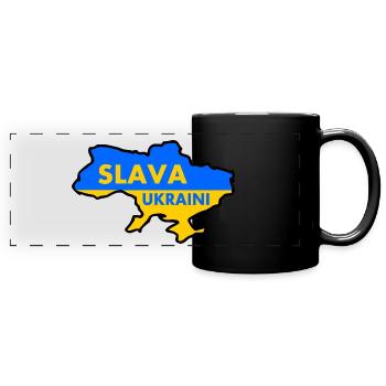 Slava ukraini - Full Colour Panoramic Mug - black - Front