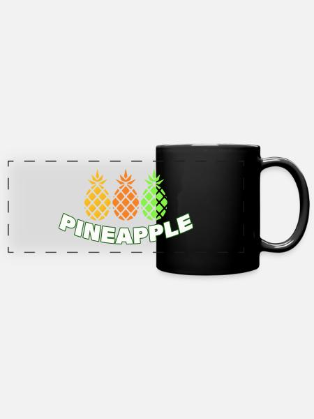 PINEAPPLE - Panorama-Tasse farbig - Schwarz