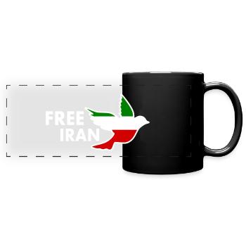 Free iran - Full Colour Panoramic Mug - black - Front