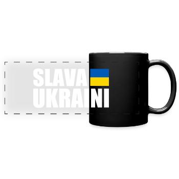 Slava ukraini - Full Colour Panoramic Mug - black - Front