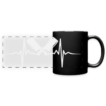 Butcher frequency heartbeat - Full Colour Panoramic Mug - black - Front