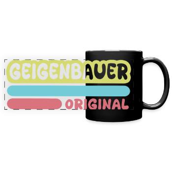 Geigenbauer als Spruch - Panorama-Tasse farbig - Schwarz - Vorne