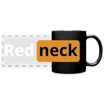 Redneck | Porno Logo | dummes Design - Panorama-Tasse farbig - Schwarz - Vorne