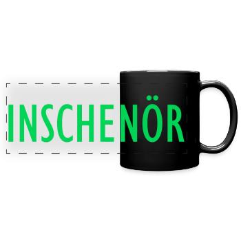 Inschenör Ingenieur Studium Arbeit Maschinenbau - Panorama-Tasse farbig - Schwarz - Vorne