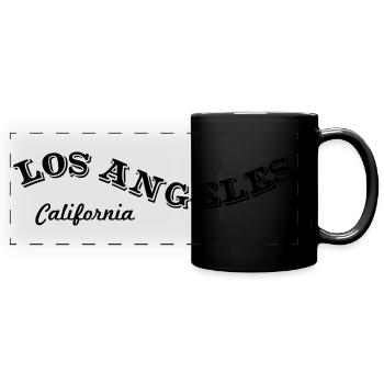 Los Angeles California Font California USA - Full Colour Panoramic Mug - black - Front