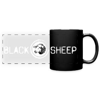 Black Sheep | Cooles Streetwear-Typo-Shirt - Panorama-Tasse farbig - Schwarz - Vorne