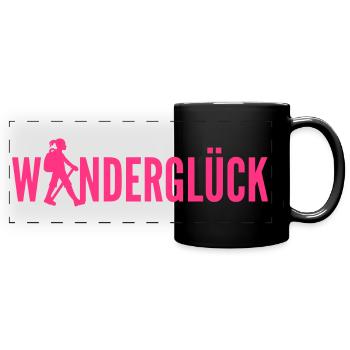 Wandernfemale jpg - Panorama-Tasse farbig - Schwarz - Vorne