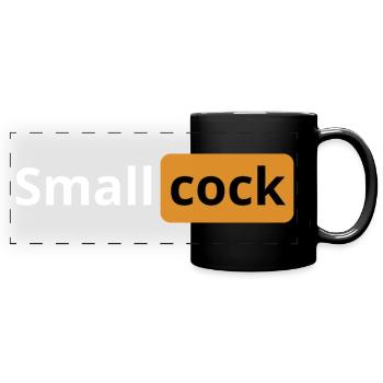 Small cock | porn logo | dumb design - Full Colour Panoramic Mug - black - Front