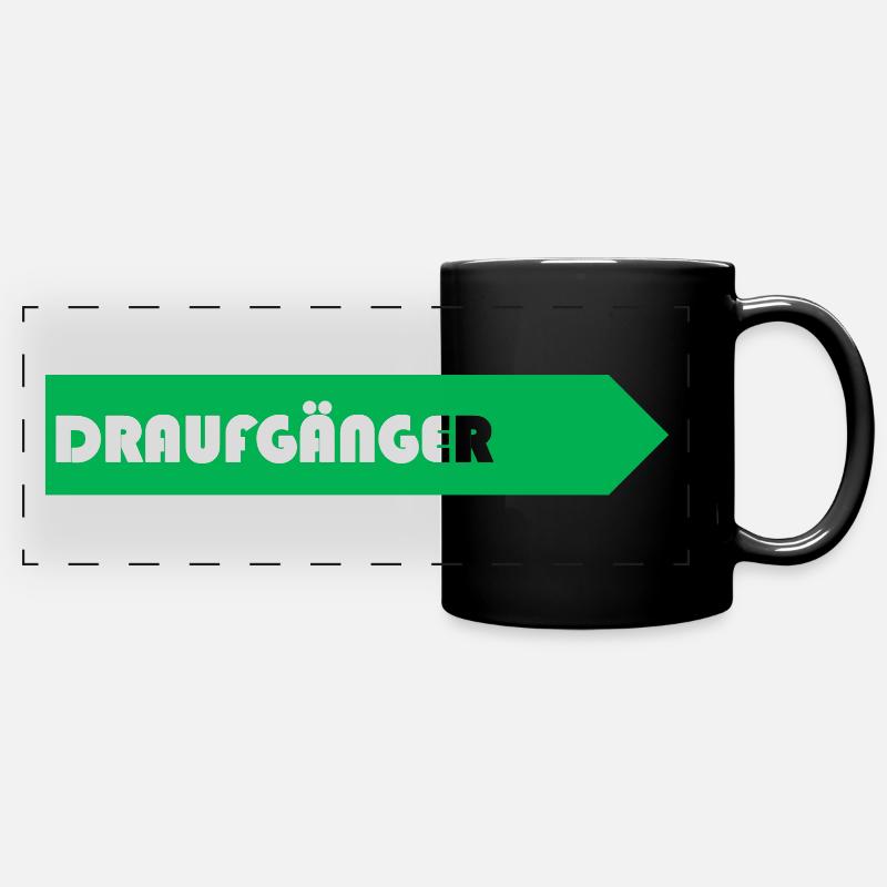 DRAUFGÄNGER - Panorama-Tasse farbig - Schwarz