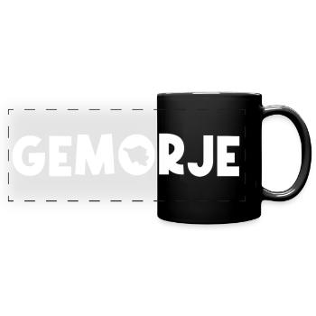 Saarland Gemorje Moin Gemoje Guten Morgen - Panorama-Tasse farbig - Schwarz - Vorne