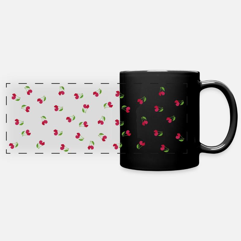 Hirnherzkirsche Panorama - Panorama-Tasse farbig - Schwarz