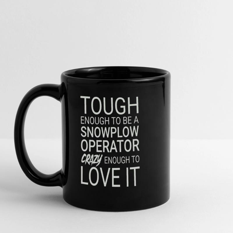 Snowplow Operator Crazy Full Colour Panoramic Mug