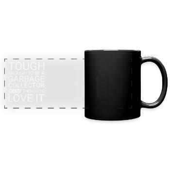 Garbage collector Crazy - Full Colour Panoramic Mug - black - Front