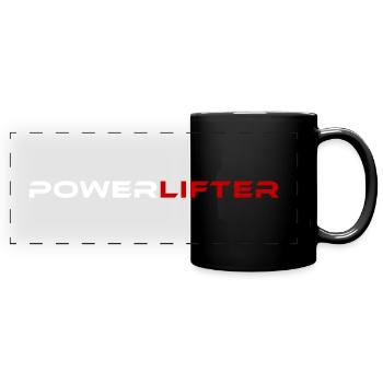 Powerlifter 1 - Panorama-Tasse farbig - Schwarz - Vorne