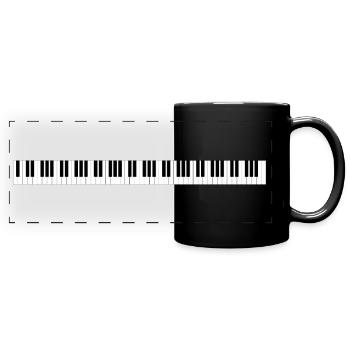 Clavier - Mug panoramique uni - noir - Devant