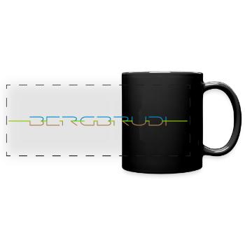 bergbrudi line tricolor - Panorama-Tasse farbig - Schwarz - Vorne
