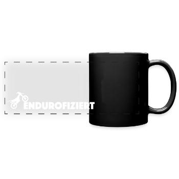 Klares Statement... und nicht mehr... - Panorama-Tasse farbig - Schwarz - Vorne