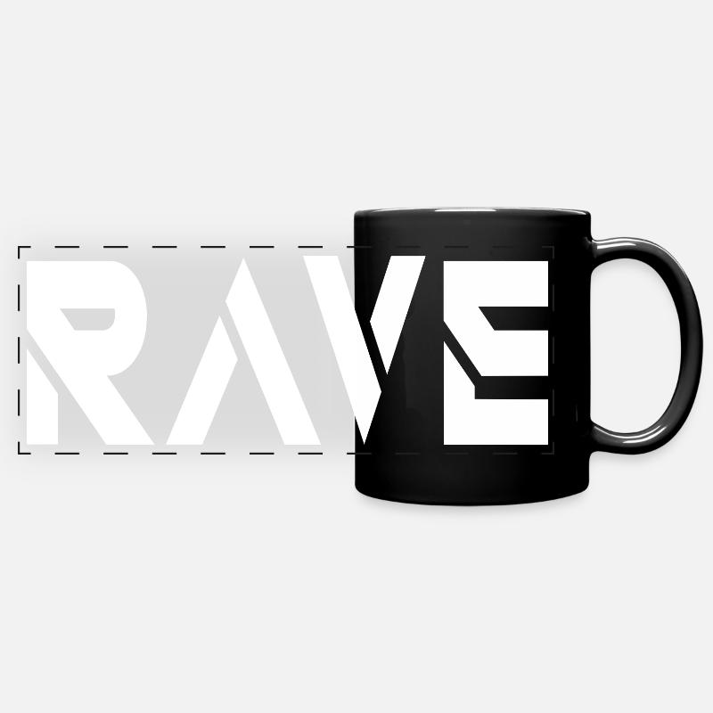 Rave - Panorama-Tasse farbig - Schwarz