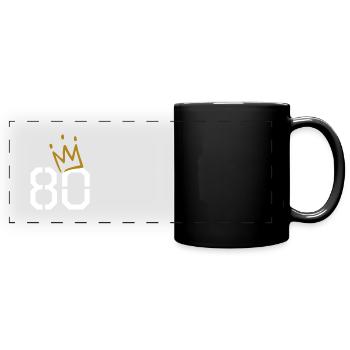 80th birthday - Full Colour Panoramic Mug - black - Front