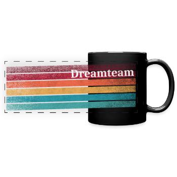 équipe - Mug panoramique uni - noir - Devant
