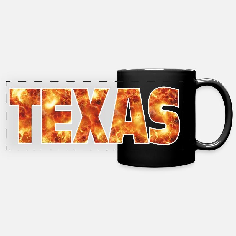 Texas - Panorama-Tasse farbig - Schwarz