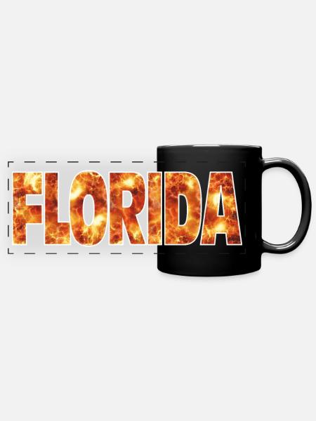 Florida - Panorama-Tasse farbig - Schwarz