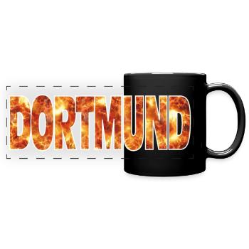 Dortmund - Mug panoramique uni - noir - Devant