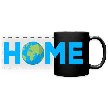 Earth HOME - Heimat Erde - Full Colour Panoramic Mug - black - Front