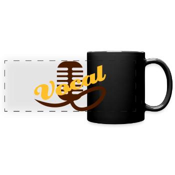 Vocal | Gesang | Musik | Band | Rockband - Mug panoramique uni - noir - Devant