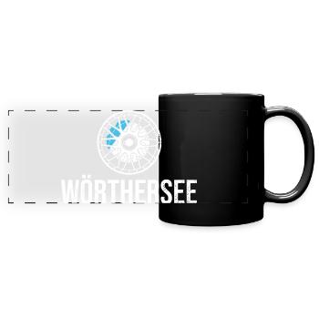 Wörthersee Tuning rim - Vintage turquoise - Full Colour Panoramic Mug - black - Front