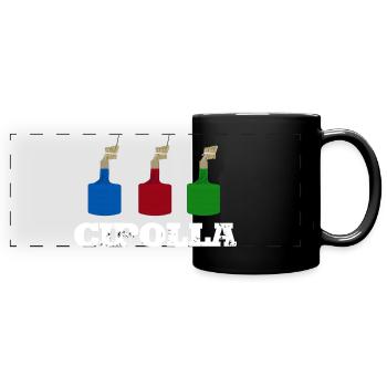 Cipolla Böller Feuerwerk Silvester - Panorama-Tasse farbig - Schwarz - Vorne