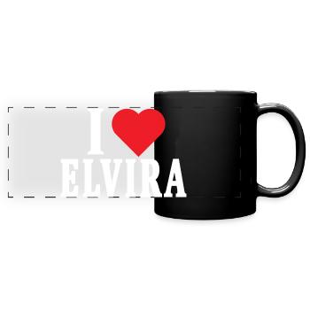 T-Shirt Ich liebe Elvira T-Shirt Geschenkidee - Panorama-Tasse farbig - Schwarz - Vorne