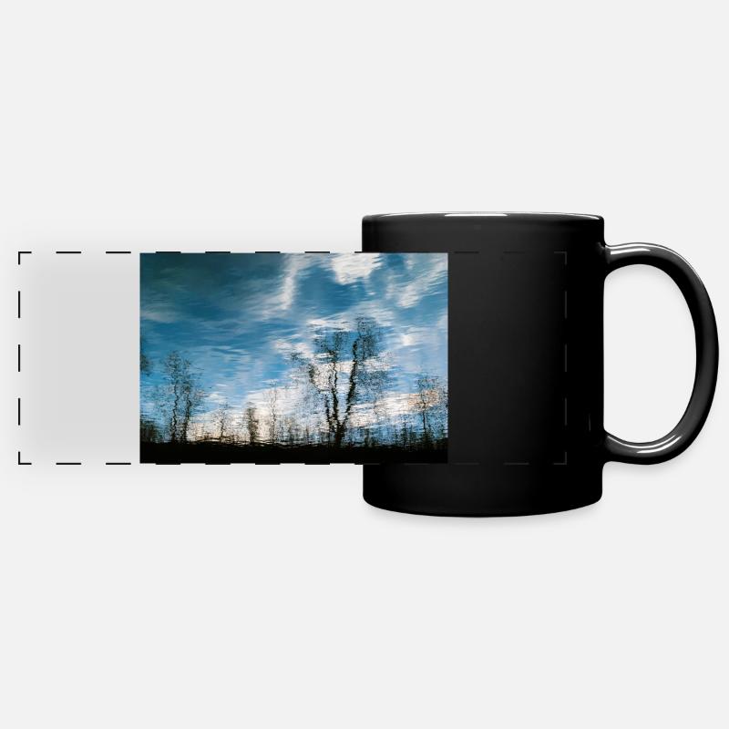 Réflexion - Mug panoramique uni - noir