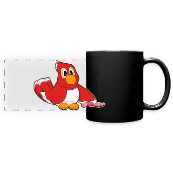 Ver perroquet - Mug panoramique uni - noir - Devant