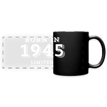 1945, année de naissance, 79 ans - Mug panoramique uni - noir - Devant