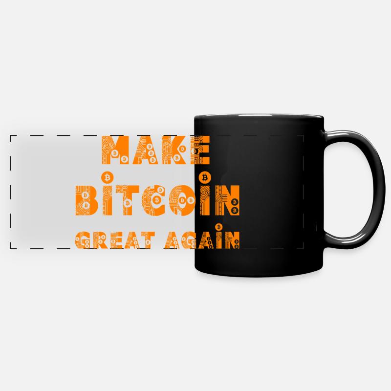 Make Bitcoin Great Again - Full Colour Panoramic Mug - black