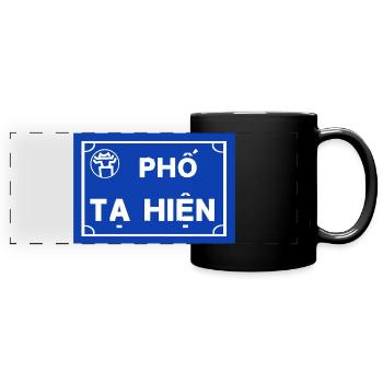 ta Hien Street Bierstrasse - Panorama-Tasse farbig - Schwarz - Vorne