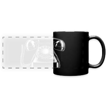 téléphone - Mug panoramique uni - noir - Devant