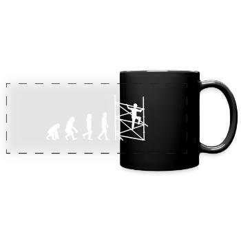 Échafaudage échafaudage Évolution de l’échafaudage - Mug panoramique uni - noir - Devant