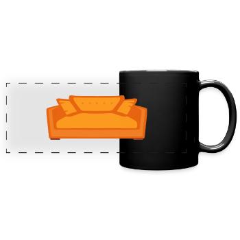 Sofa Sitz Sofa - Panorama-Tasse farbig - Schwarz - Vorne