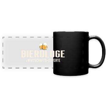 Bierologe & Wirtschafts-Experte - Panorama-Tasse farbig - Schwarz - Vorne